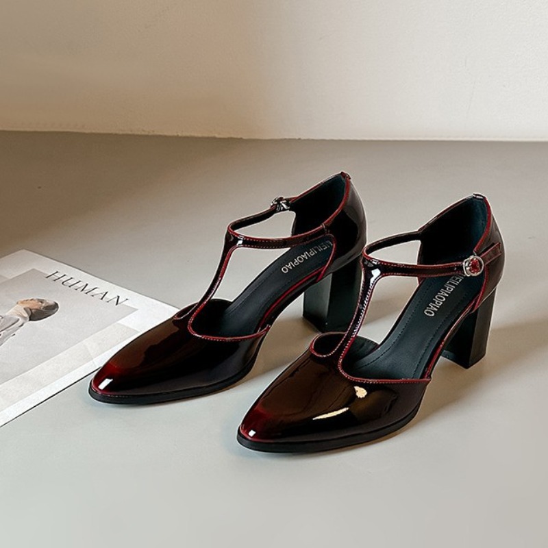 Mary Jane Shoes Black High Hee - огляд і ціна Leather Classic Strap