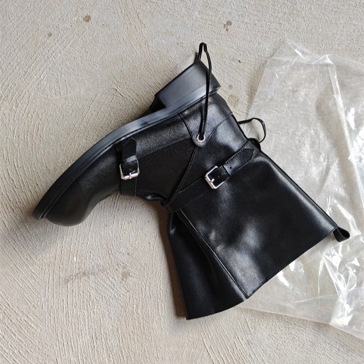 Retro Buckle Mid Calf Boots Wo - огляд і ціна Leather Classic Strap