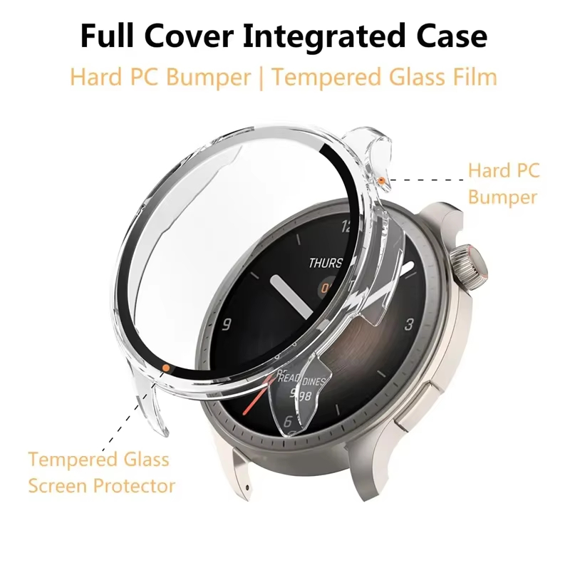 Tempered Glass Case For Amazfi - огляд і ціна Amazfit Smartwatch Accessories