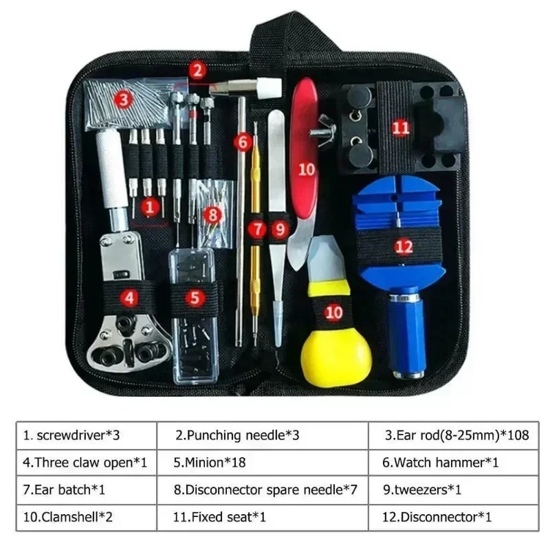 147Pcs Watchmaker Repair Tool  - огляд і ціна Tool Kit Strap Change